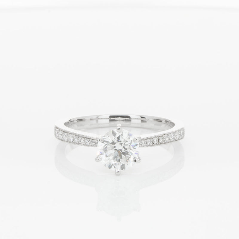 18ct White Gold 1.00ct Diamond Zenith Ring-Ring-Walker & Hall