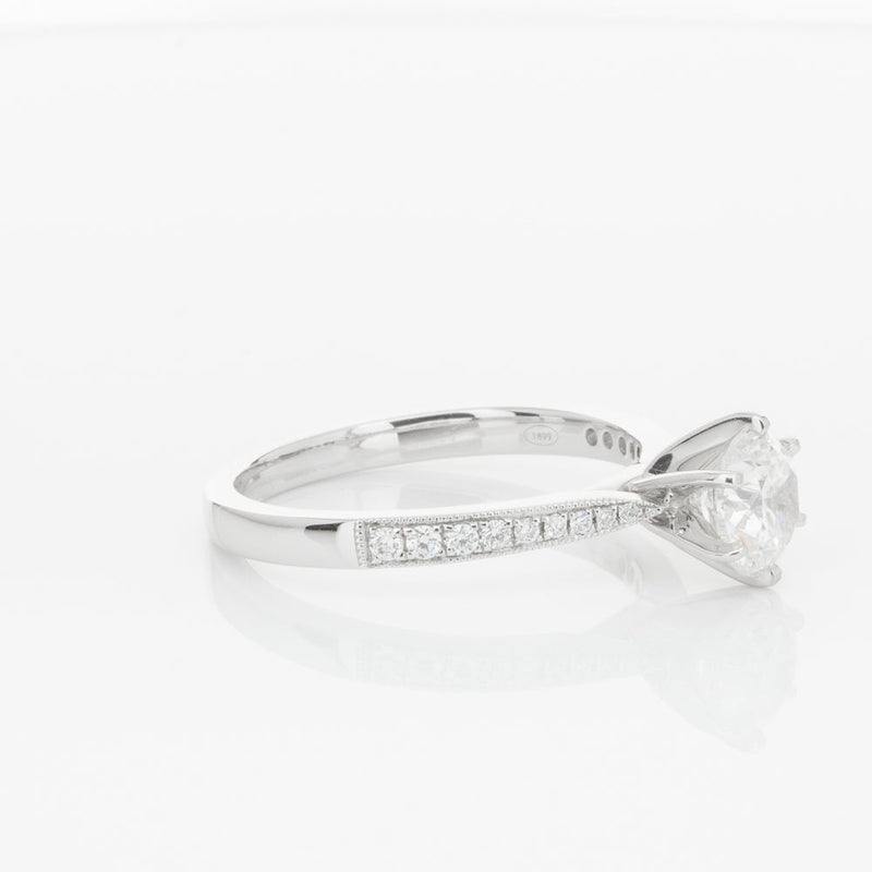 18ct White Gold 1.00ct Diamond Zenith Ring-Ring-Walker & Hall