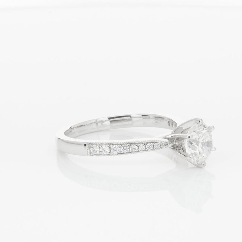 18ct White Gold 1.00ct Diamond Zenith Ring-Ring-Walker & Hall