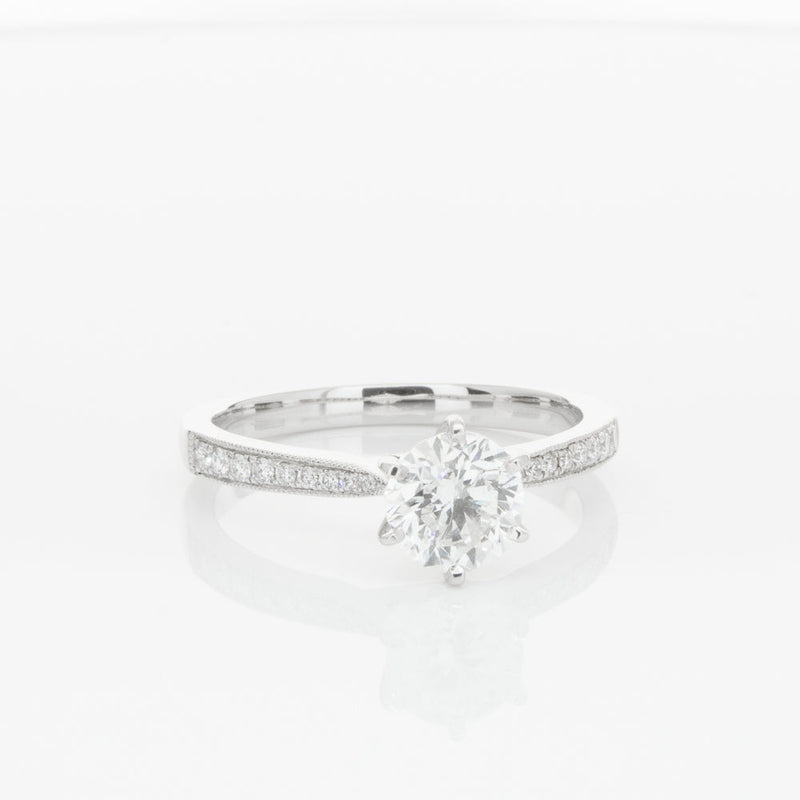 18ct White Gold 1.00ct Diamond Zenith Ring-Ring-Walker & Hall