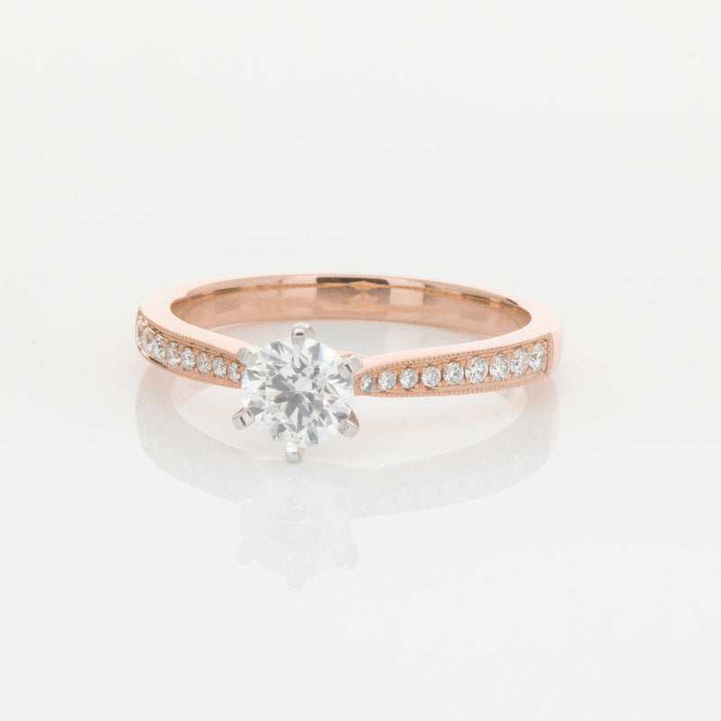 18ct Rose Gold .50ct Diamond Zenith Ring-Ring-Walker & Hall