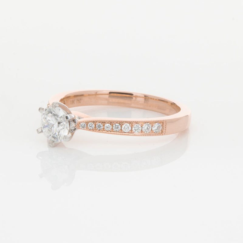 18ct Rose Gold .50ct Diamond Zenith Ring-Ring-Walker & Hall