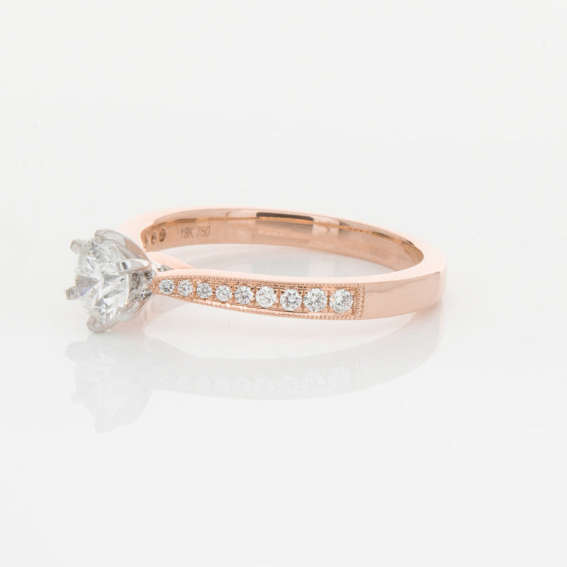 18ct Rose Gold .50ct Diamond Zenith Ring-Ring-Walker & Hall