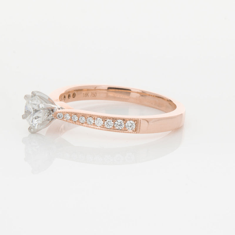 18ct Rose Gold .50ct Diamond Zenith Ring-Ring-Walker & Hall