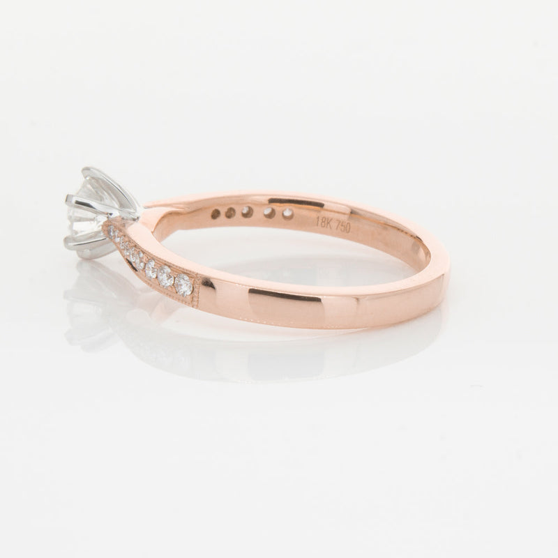 18ct Rose Gold .50ct Diamond Zenith Ring-Ring-Walker & Hall