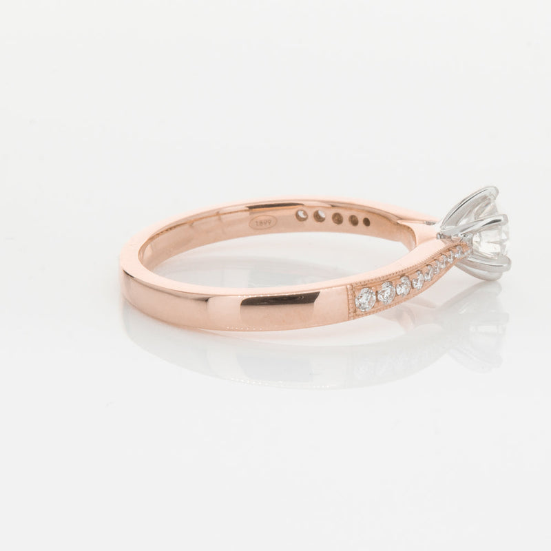 18ct Rose Gold .50ct Diamond Zenith Ring-Ring-Walker & Hall