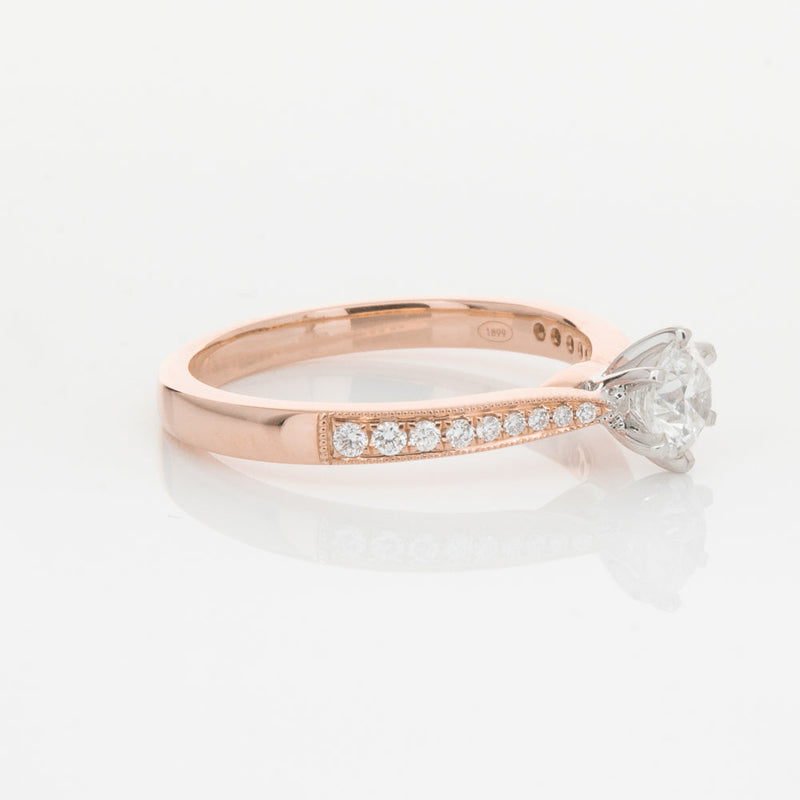 18ct Rose Gold .50ct Diamond Zenith Ring-Ring-Walker & Hall