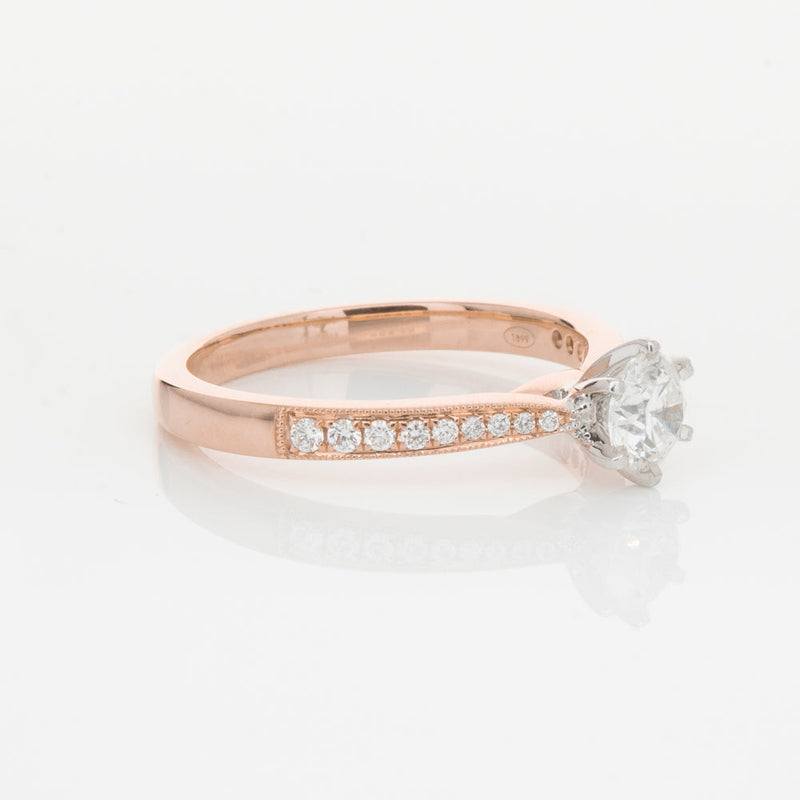 18ct Rose Gold .50ct Diamond Zenith Ring-Ring-Walker & Hall