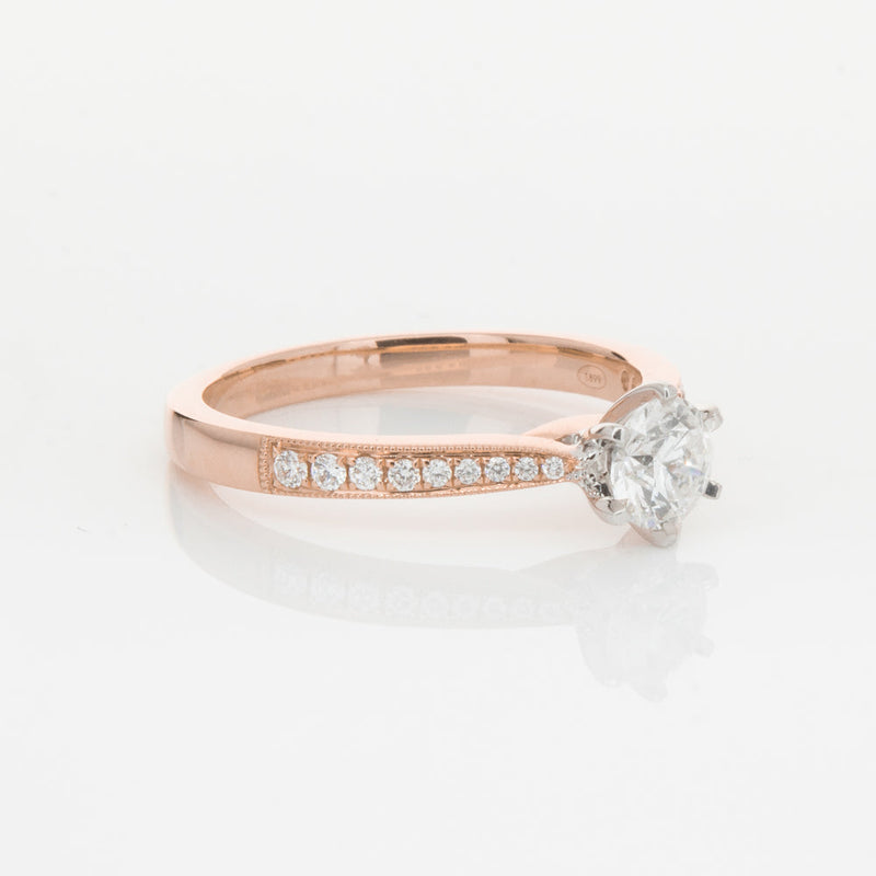 18ct Rose Gold .50ct Diamond Zenith Ring-Ring-Walker & Hall