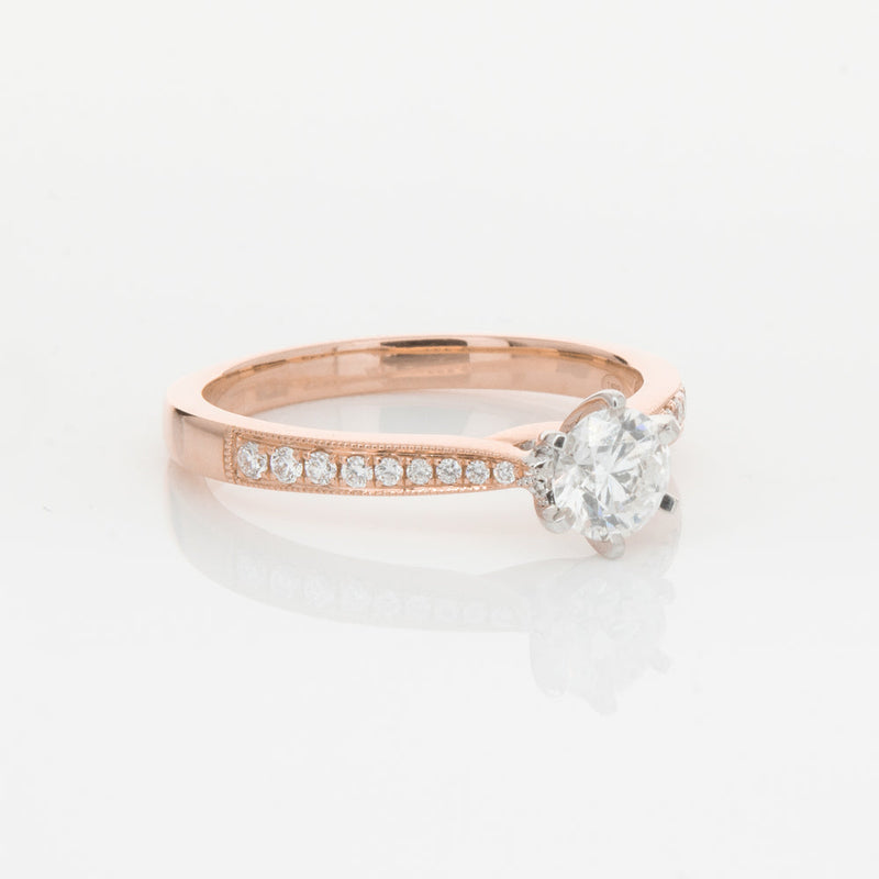 18ct Rose Gold .50ct Diamond Zenith Ring-Ring-Walker & Hall