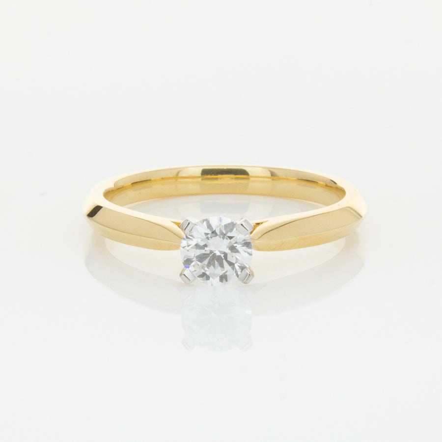 18ct Yellow Gold .40ct Diamond Venetian Ring-Ring-Walker & Hall