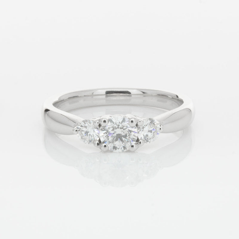 18ct White Gold .39ct Diamond Elysian Ring-Ring-Walker & Hall