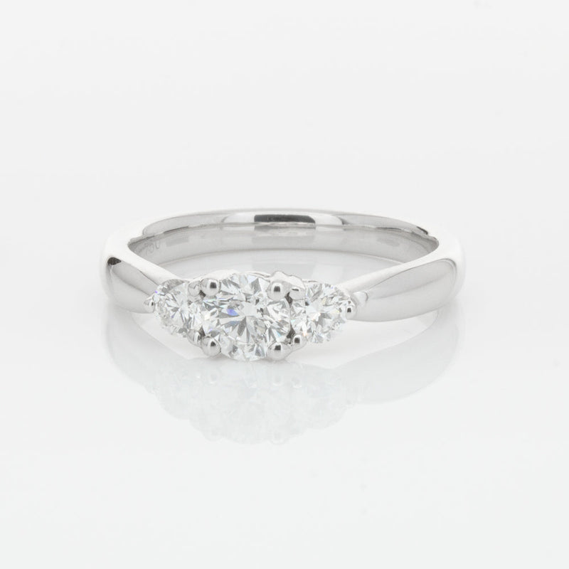 18ct White Gold .39ct Diamond Elysian Ring-Ring-Walker & Hall