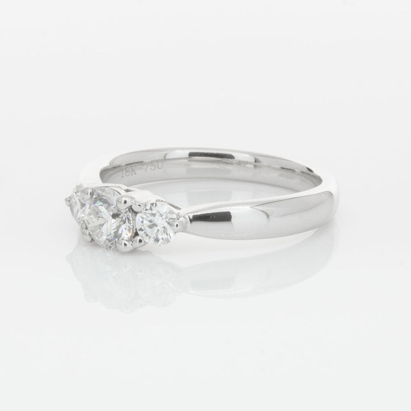 18ct White Gold .39ct Diamond Elysian Ring-Ring-Walker & Hall