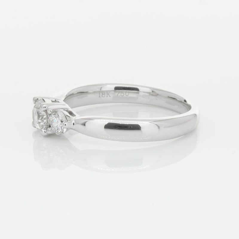 18ct White Gold .39ct Diamond Elysian Ring-Ring-Walker & Hall