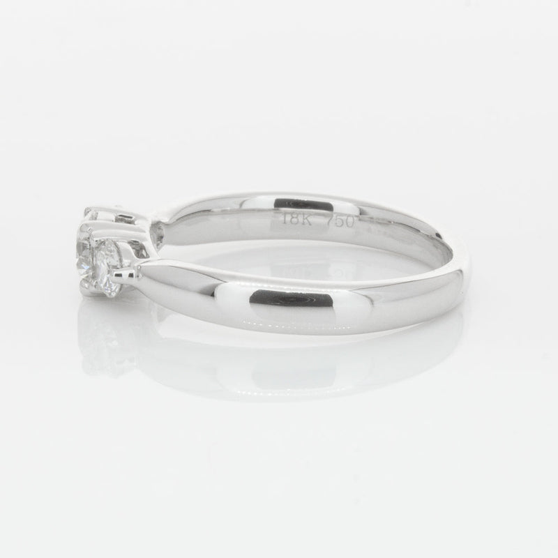 18ct White Gold .39ct Diamond Elysian Ring-Ring-Walker & Hall