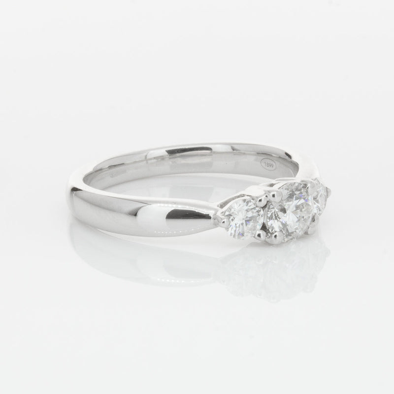 18ct White Gold .39ct Diamond Elysian Ring-Ring-Walker & Hall