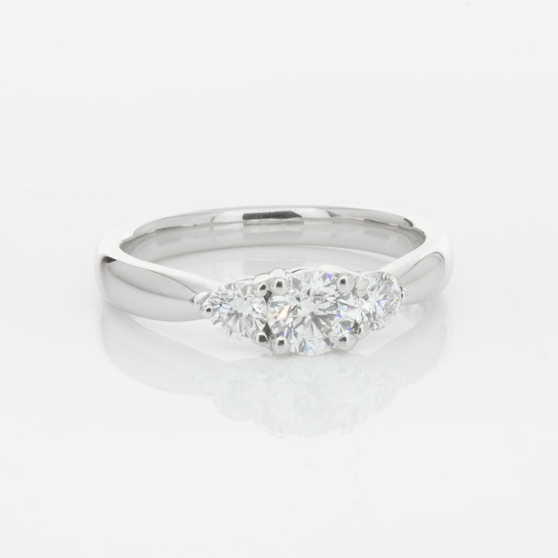 18ct White Gold .39ct Diamond Elysian Ring-Ring-Walker & Hall