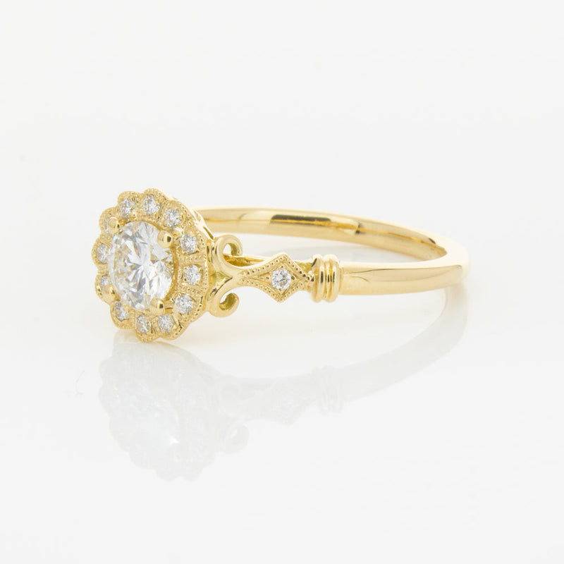 18ct Yellow Gold .50ct Diamond Versailles Ring-Ring-Walker & Hall