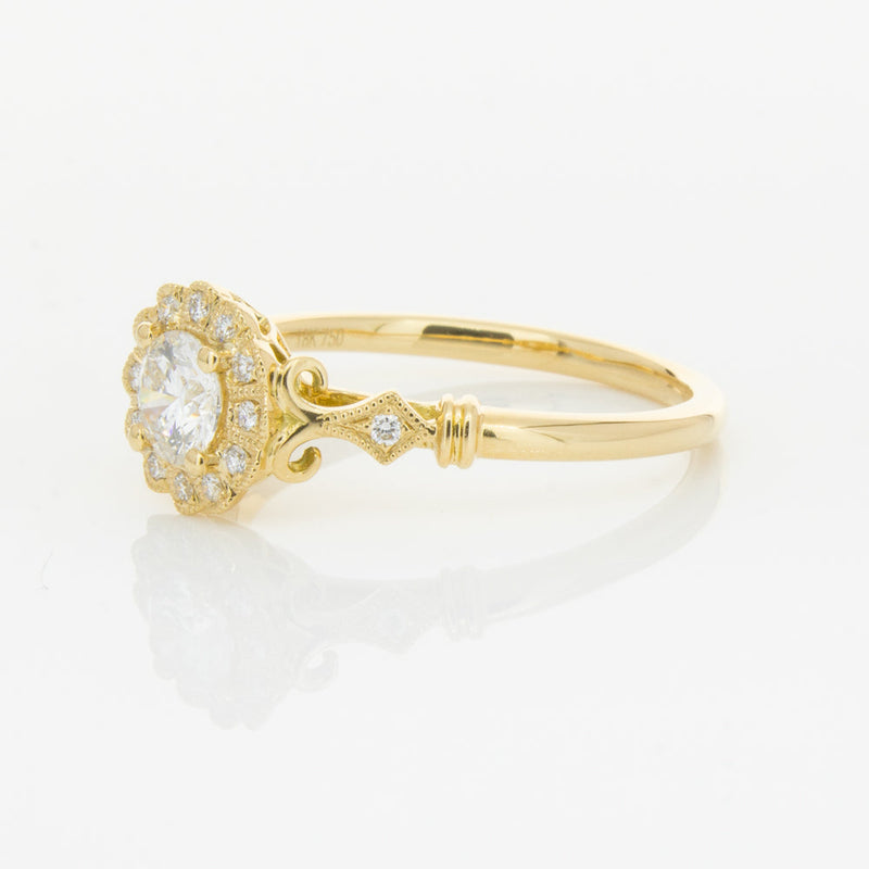 18ct Yellow Gold .50ct Diamond Versailles Ring-Ring-Walker & Hall