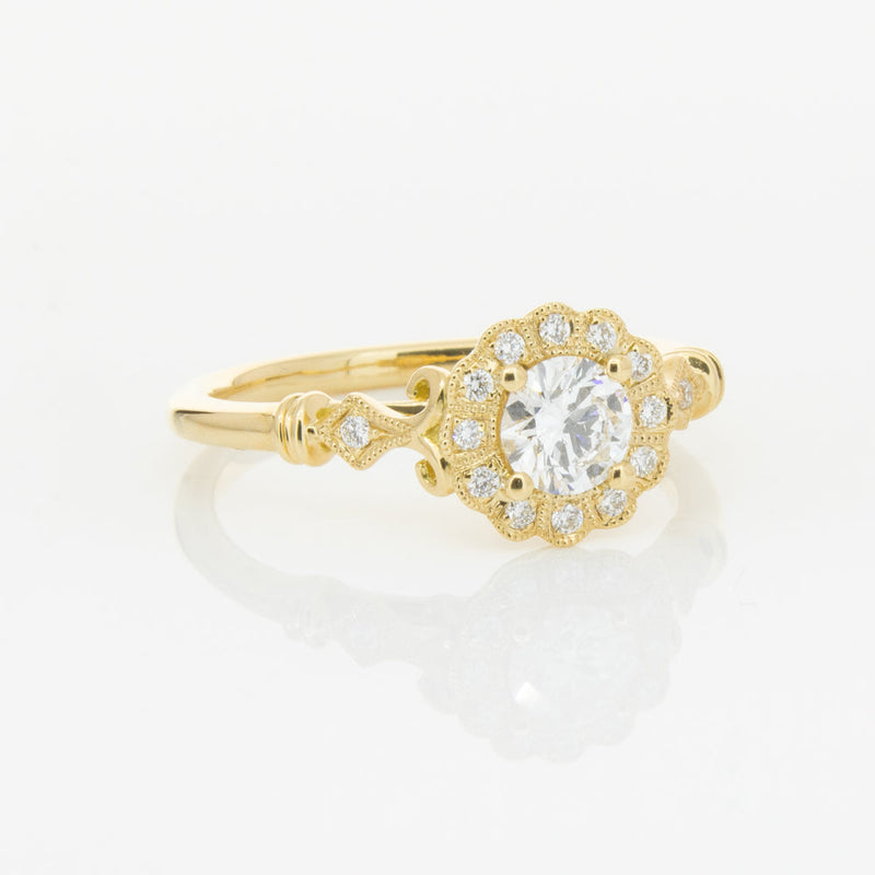 18ct Yellow Gold .50ct Diamond Versailles Ring-Ring-Walker & Hall