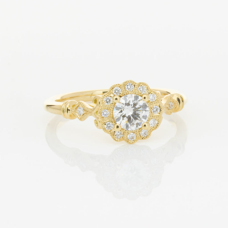 18ct Yellow Gold .50ct Diamond Versailles Ring-Ring-Walker & Hall