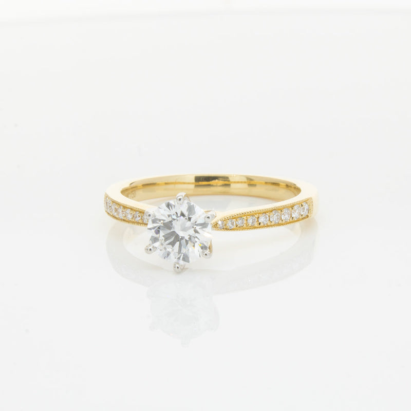 18ct Yellow Gold .70ct Diamond Zenith Ring-Ring-Walker & Hall