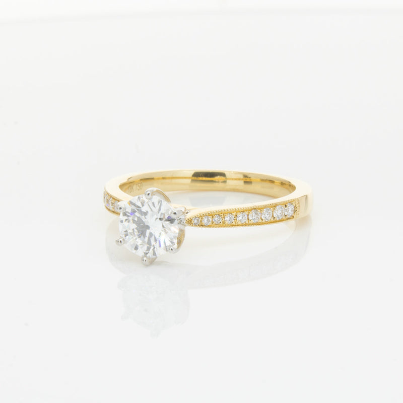 18ct Yellow Gold .70ct Diamond Zenith Ring-Ring-Walker & Hall