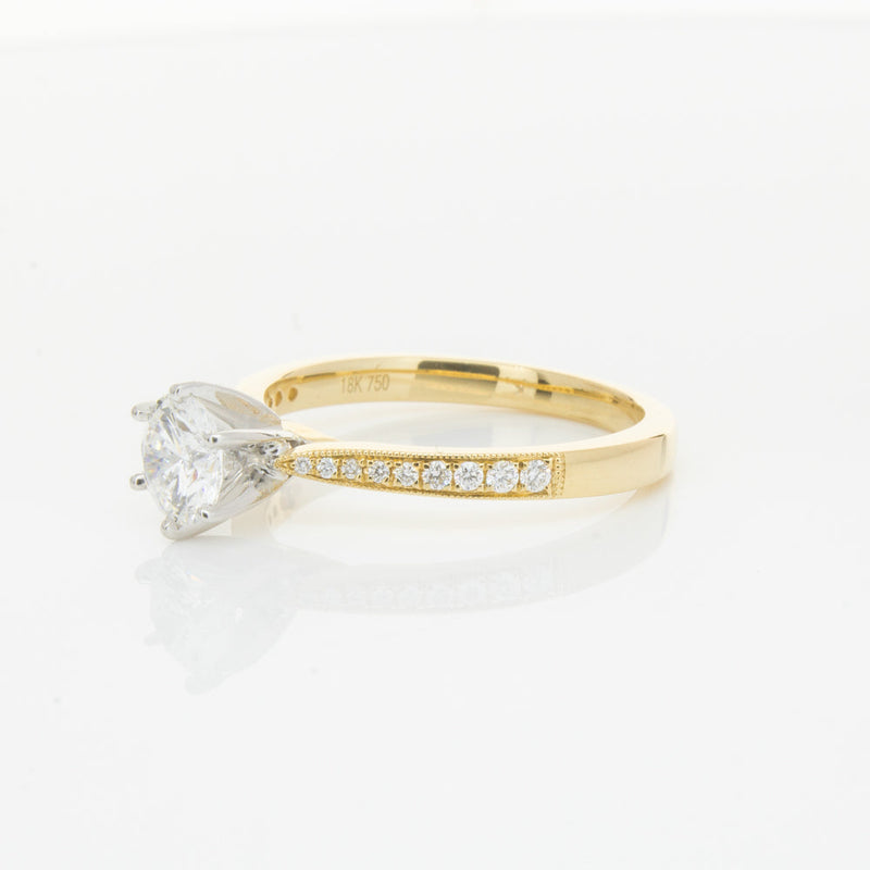 18ct Yellow Gold .74ct Diamond Zenith Ring-Ring-Walker & Hall