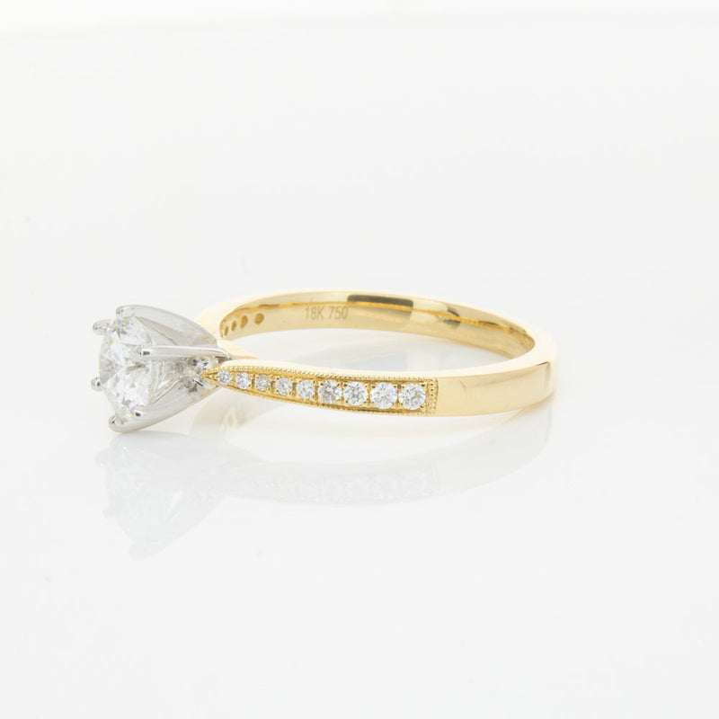18ct Yellow Gold .74ct Diamond Zenith Ring-Ring-Walker & Hall