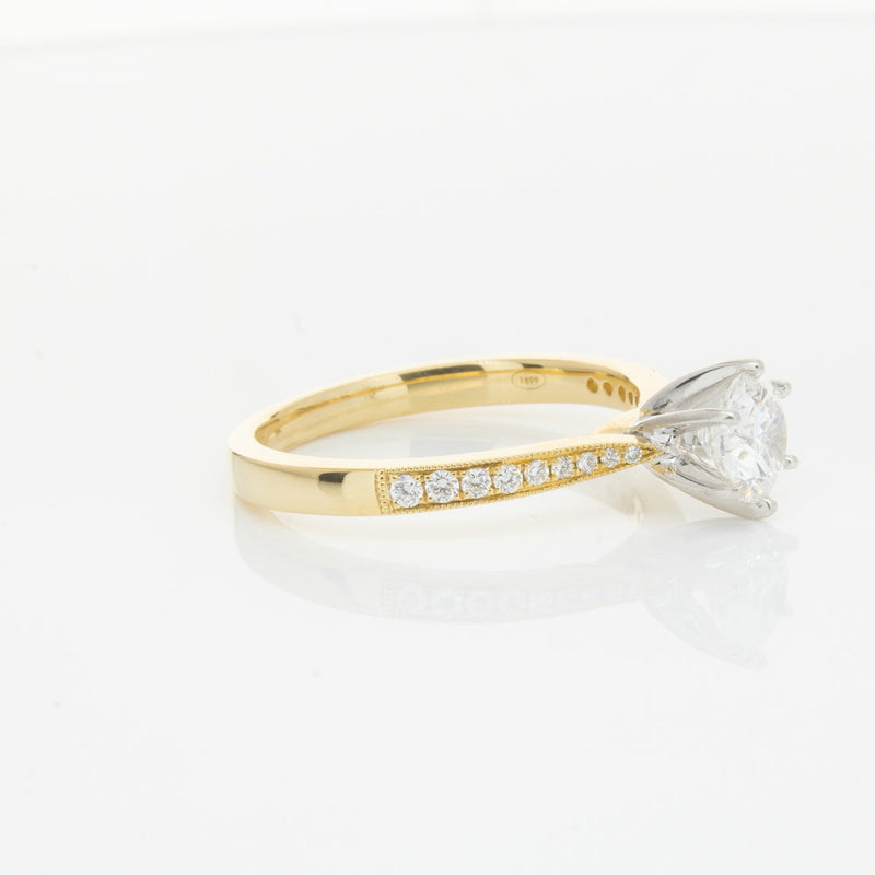 18ct Yellow Gold .74ct Diamond Zenith Ring-Ring-Walker & Hall