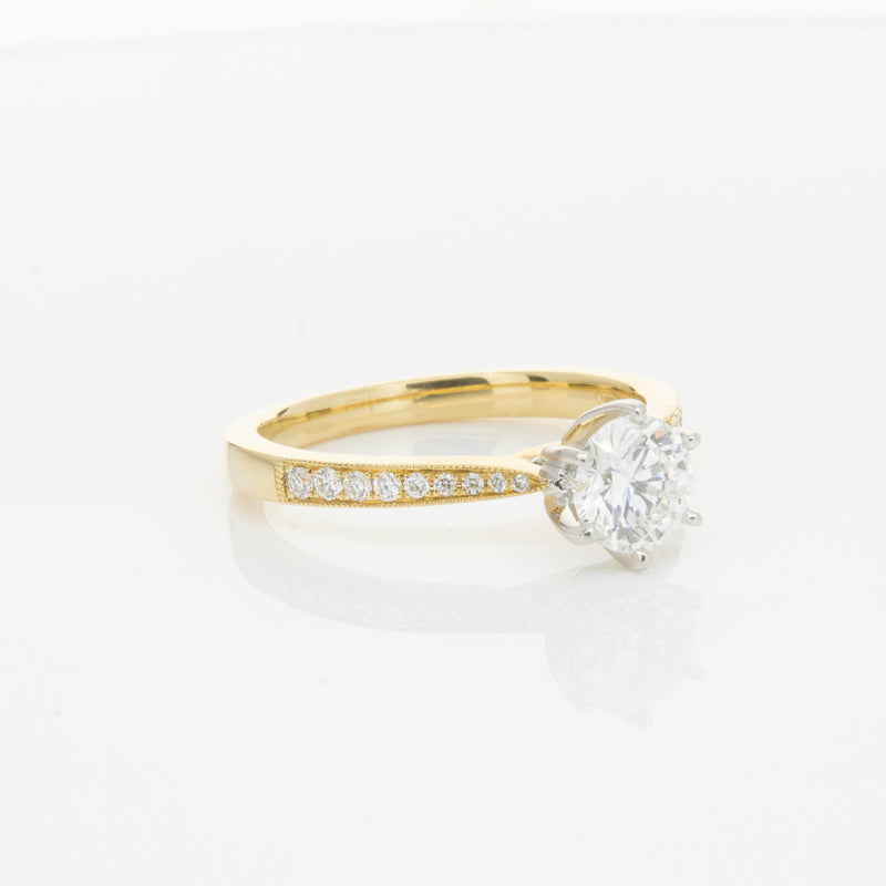 18ct Yellow Gold .74ct Diamond Zenith Ring-Ring-Walker & Hall