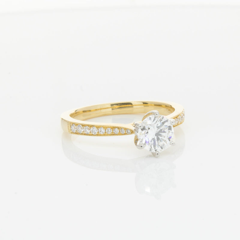 18ct Yellow Gold .74ct Diamond Zenith Ring-Ring-Walker & Hall