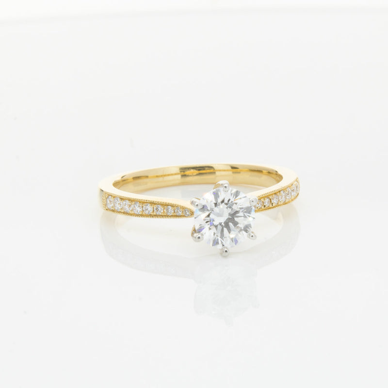 18ct Yellow Gold .74ct Diamond Zenith Ring-Ring-Walker & Hall