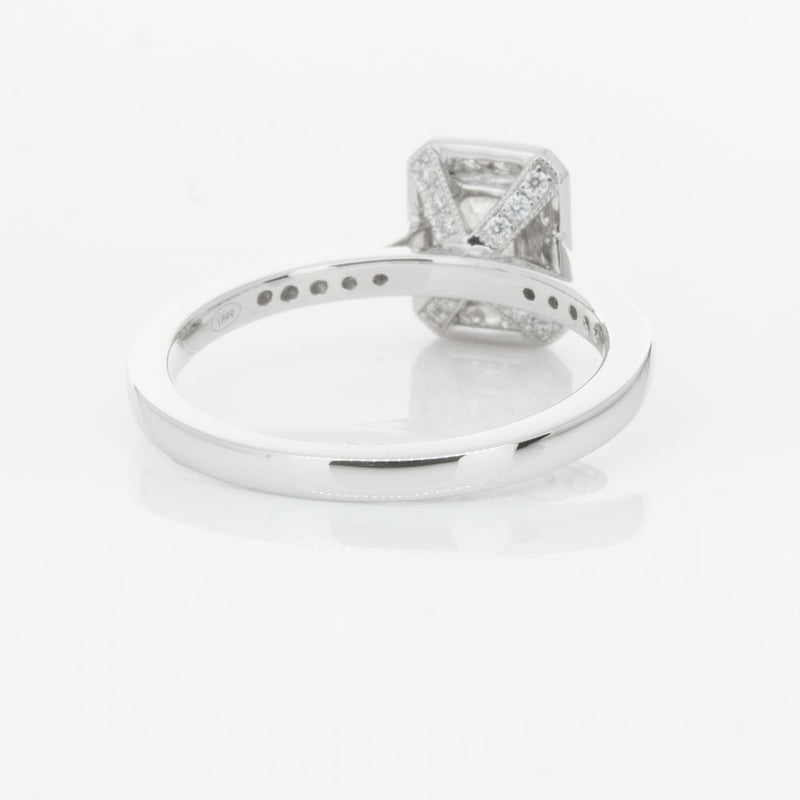 18ct White Gold .49ct Emerald Cut Diamond Aria Ring-Ring-Walker & Hall