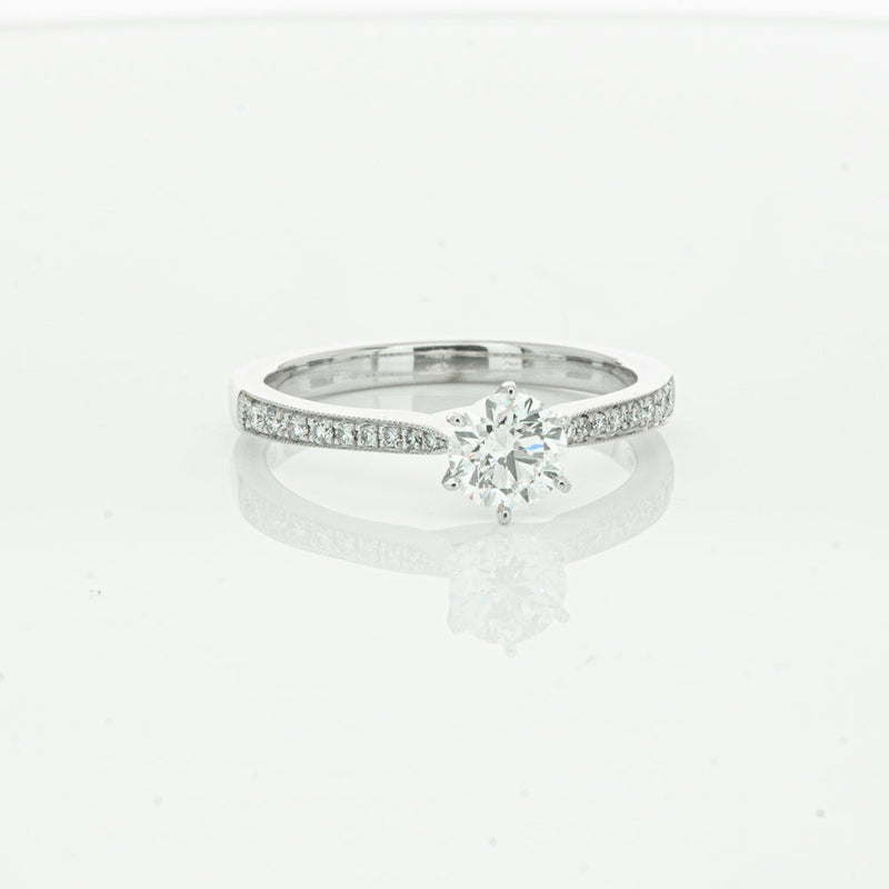 18ct White Gold .50ct Diamond Zenith Ring-Ring-Walker & Hall