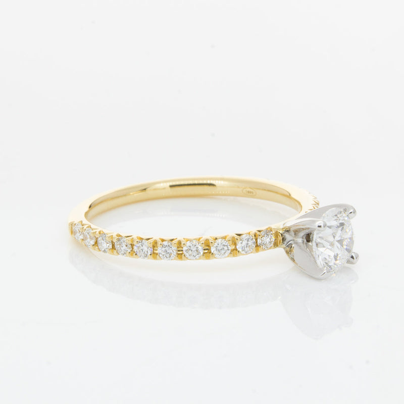 18ct Yellow Gold .51ct Diamond Comet Ring-Ring-Walker & Hall