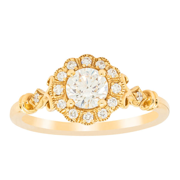 18ct Yellow Gold .50ct Diamond Versaille Ring - Ring - Walker & Hall