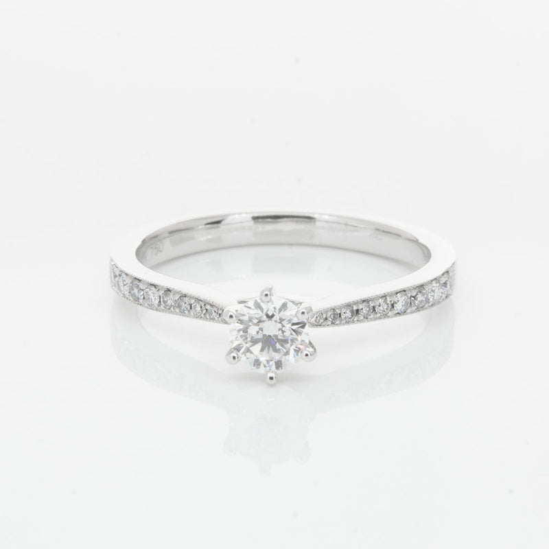 18ct White Gold .30ct Diamond Zenith Ring-Ring-Walker & Hall