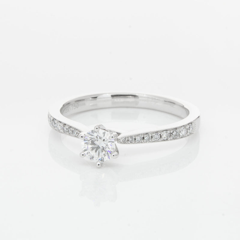 18ct White Gold .30ct Diamond Zenith Ring-Ring-Walker & Hall