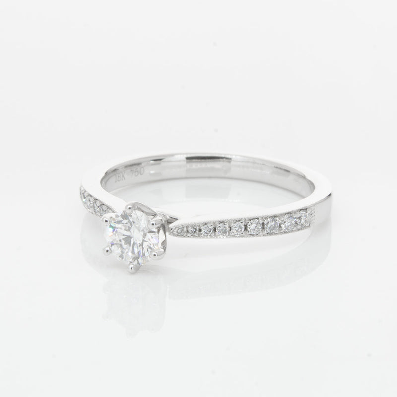 18ct White Gold .30ct Diamond Zenith Ring-Ring-Walker & Hall