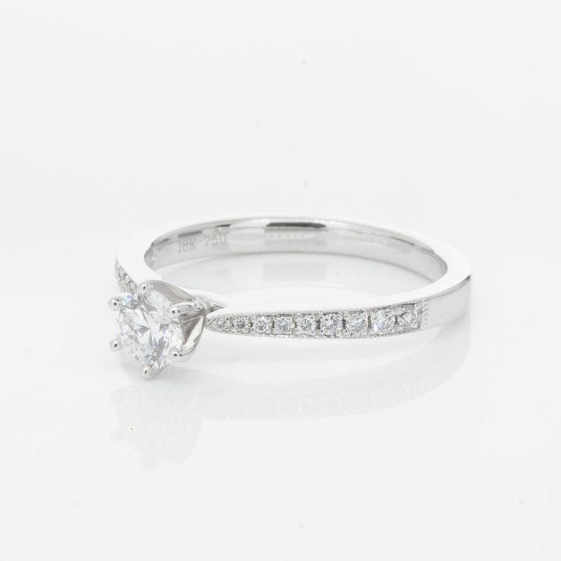 18ct White Gold .30ct Diamond Zenith Ring-Ring-Walker & Hall
