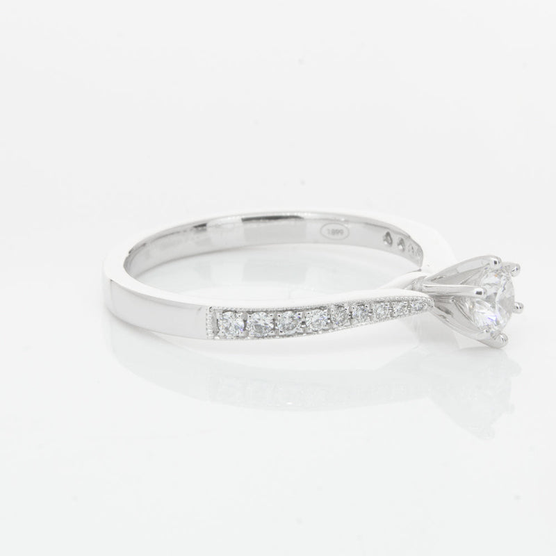 18ct White Gold .30ct Diamond Zenith Ring-Ring-Walker & Hall