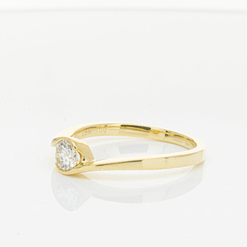 18ct Yellow Gold .30ct Diamond Embrace Ring-Ring-Walker & Hall