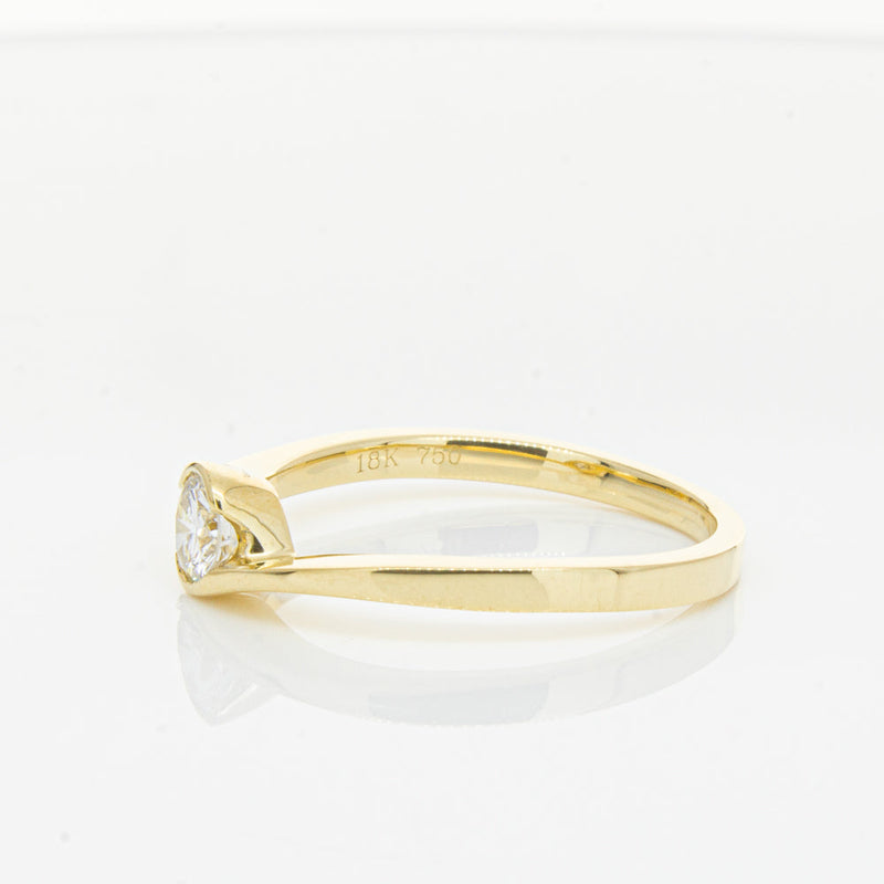 18ct Yellow Gold .30ct Diamond Embrace Ring-Ring-Walker & Hall