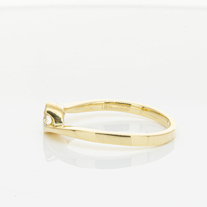 18ct Yellow Gold .30ct Diamond Embrace Ring-Ring-Walker & Hall