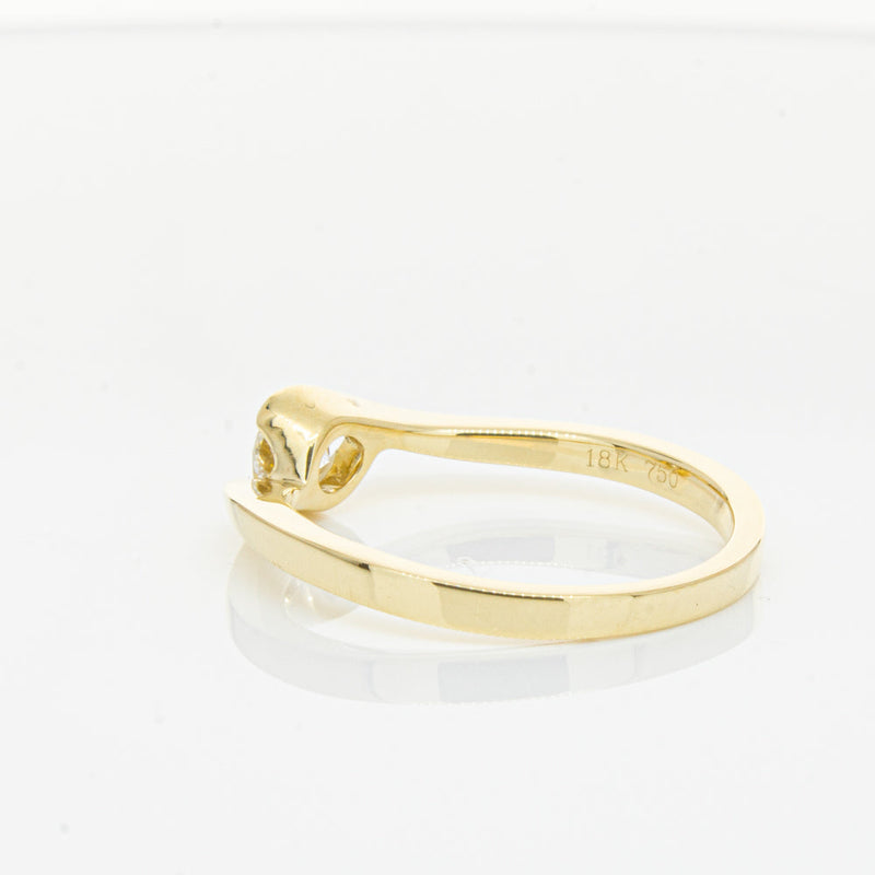 18ct Yellow Gold .30ct Diamond Embrace Ring-Ring-Walker & Hall