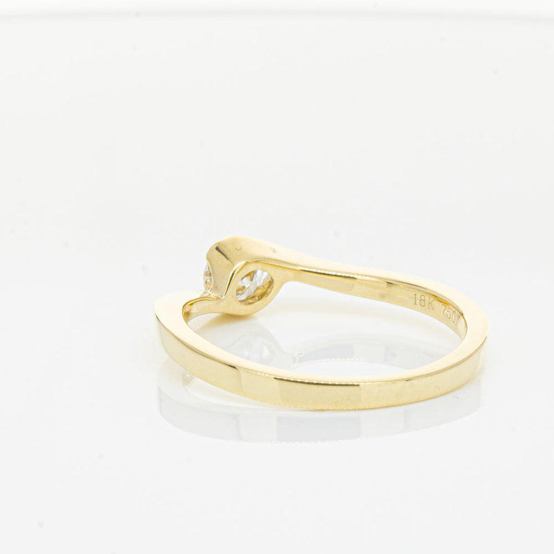 18ct Yellow Gold .30ct Diamond Embrace Ring-Ring-Walker & Hall