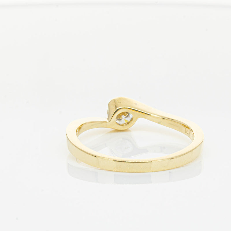 18ct Yellow Gold .30ct Diamond Embrace Ring-Ring-Walker & Hall