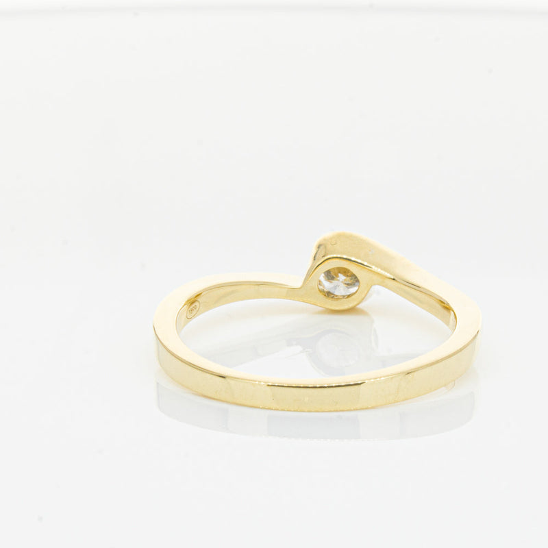 18ct Yellow Gold .30ct Diamond Embrace Ring-Ring-Walker & Hall